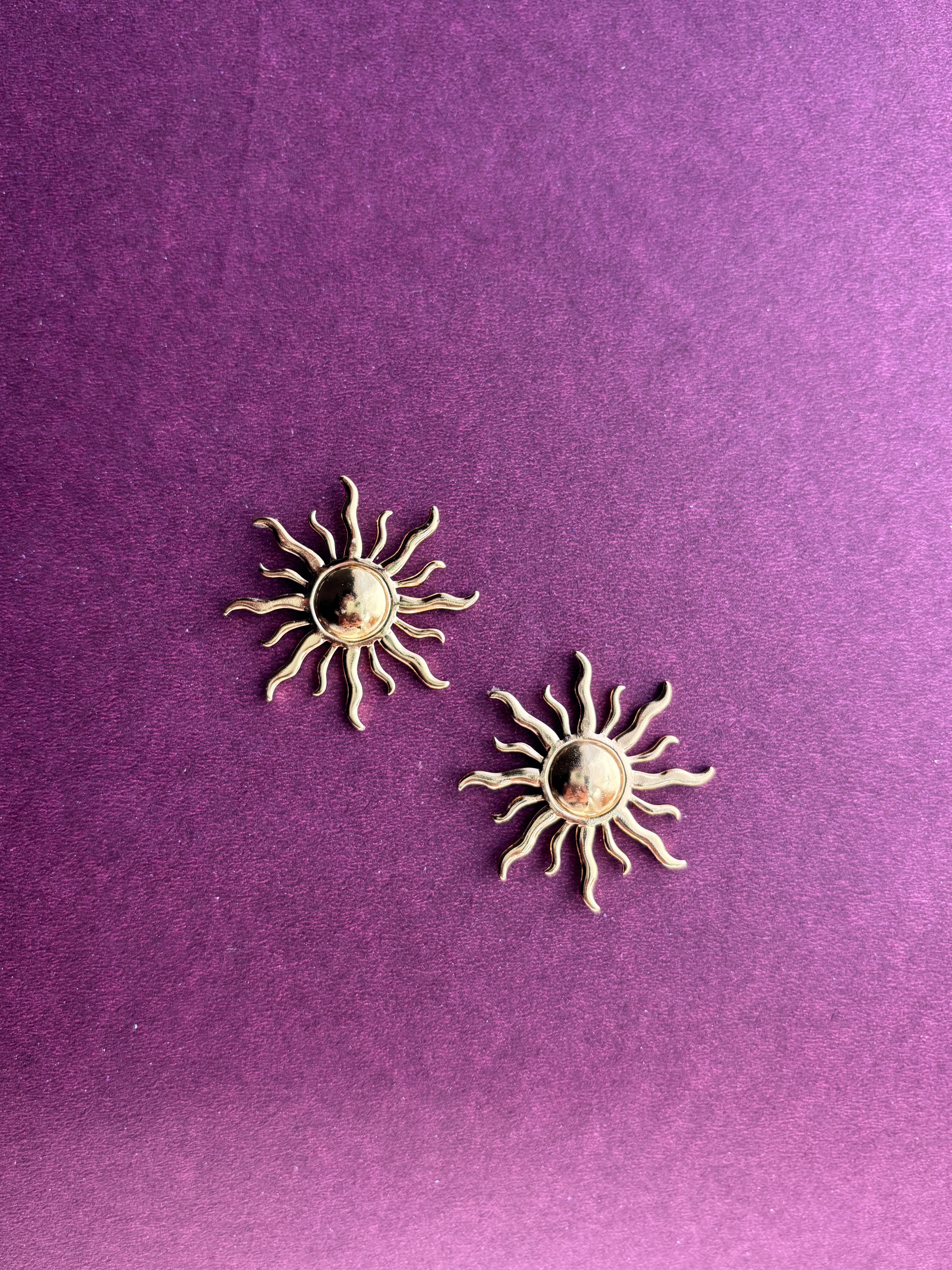 Sun statement earrings