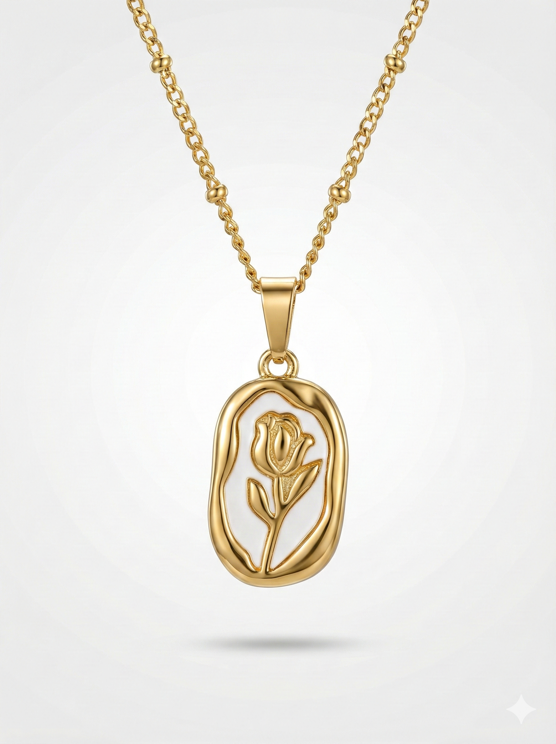 Vintage rose necklace