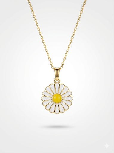 Sunflower bloom necklace