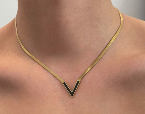 V Snake Chain Necklace