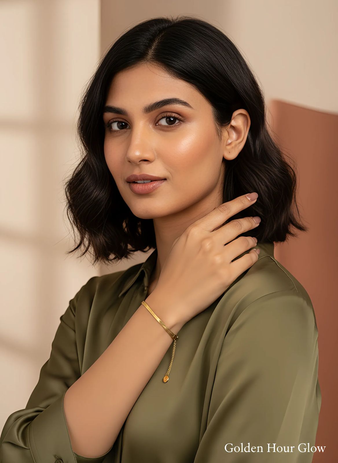 Gold snake chain bracelet