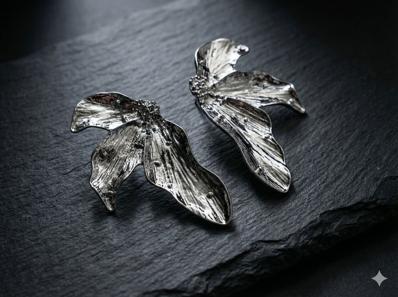 Stylish metallic Floral earrings waterproof 18k Gold plated earring for women