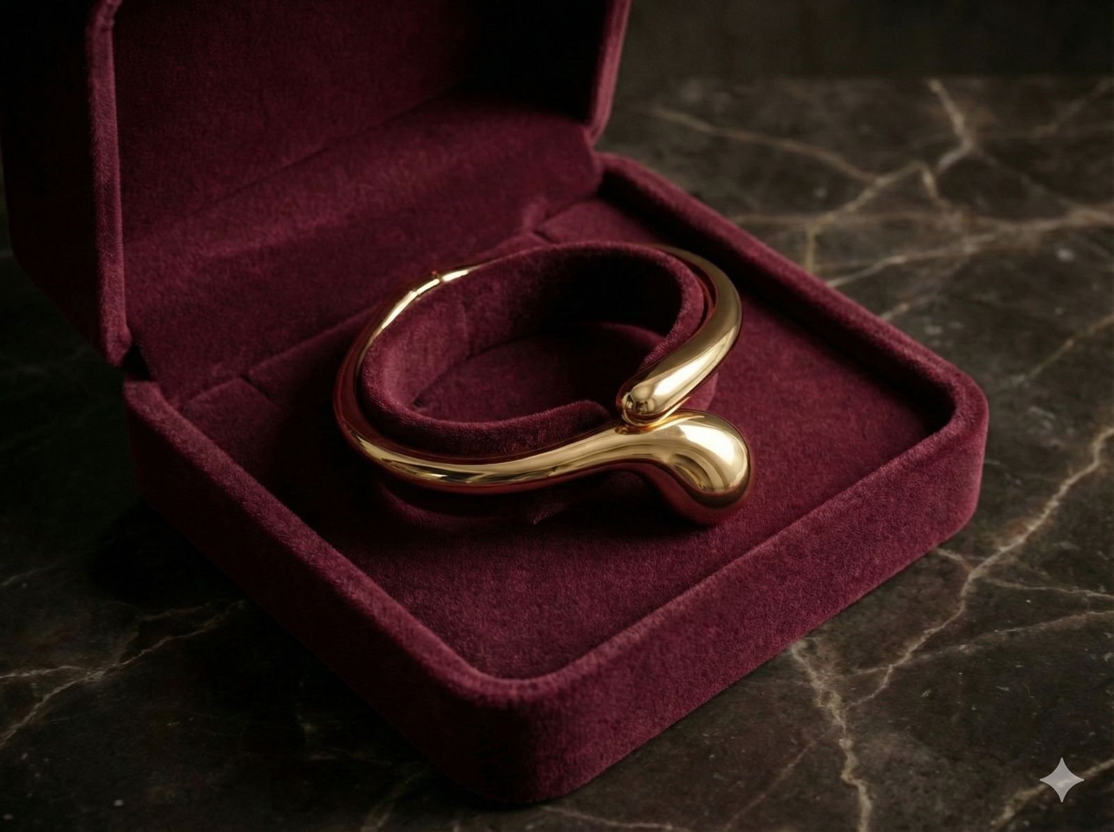 Trendy Gold big small water drop bracelet