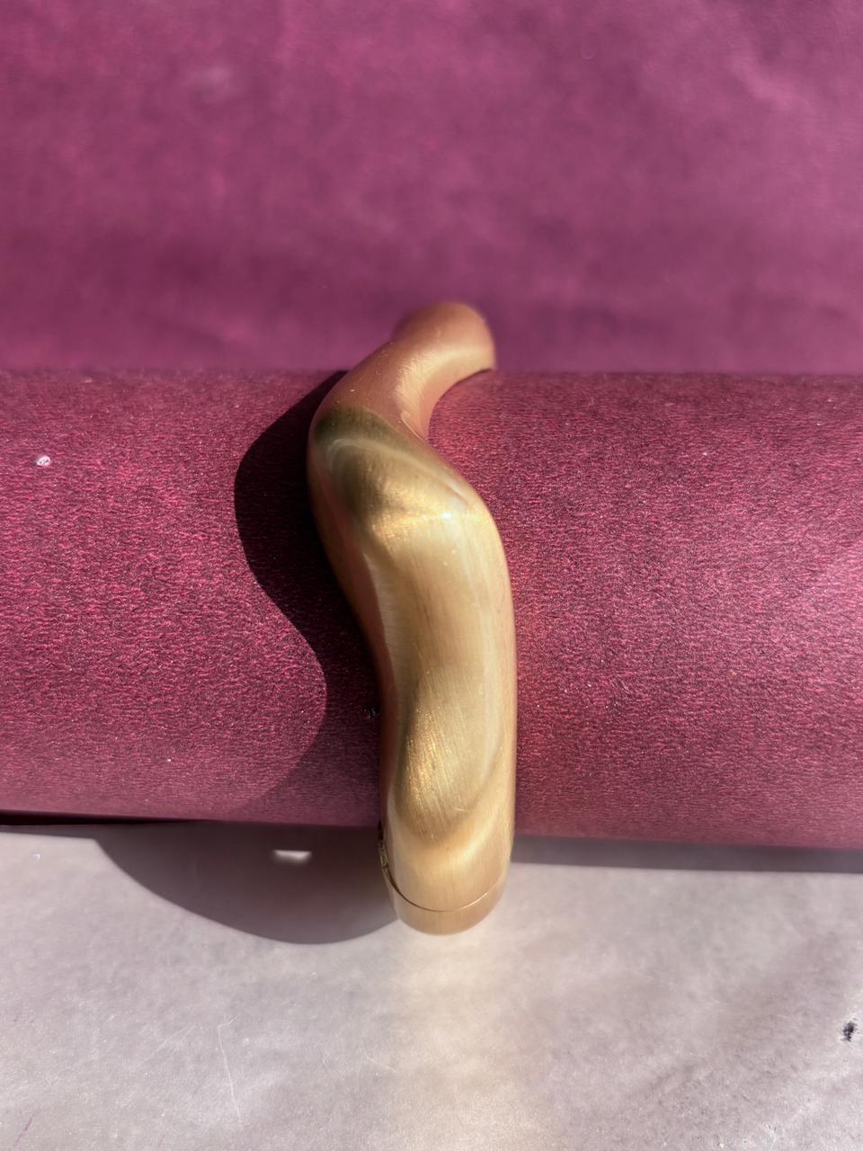 Trendy gold plated  matter chunky bracelet