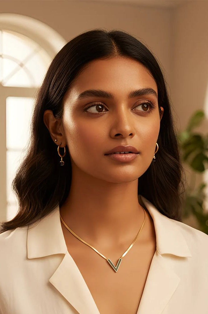 V Snake Chain Necklace