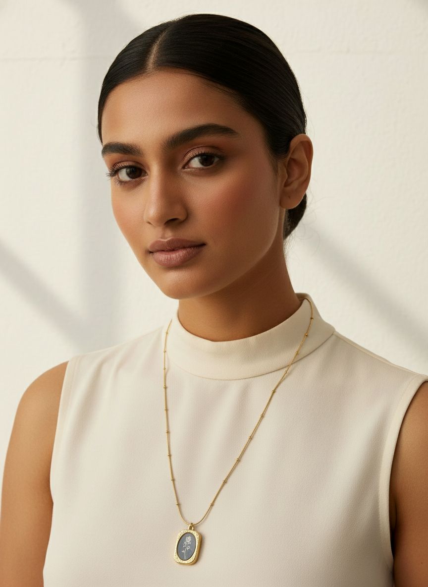 Beaded chain vintage rose